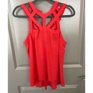 BCBGMaxAzria Burnt Orange Jada Tank, Size Small